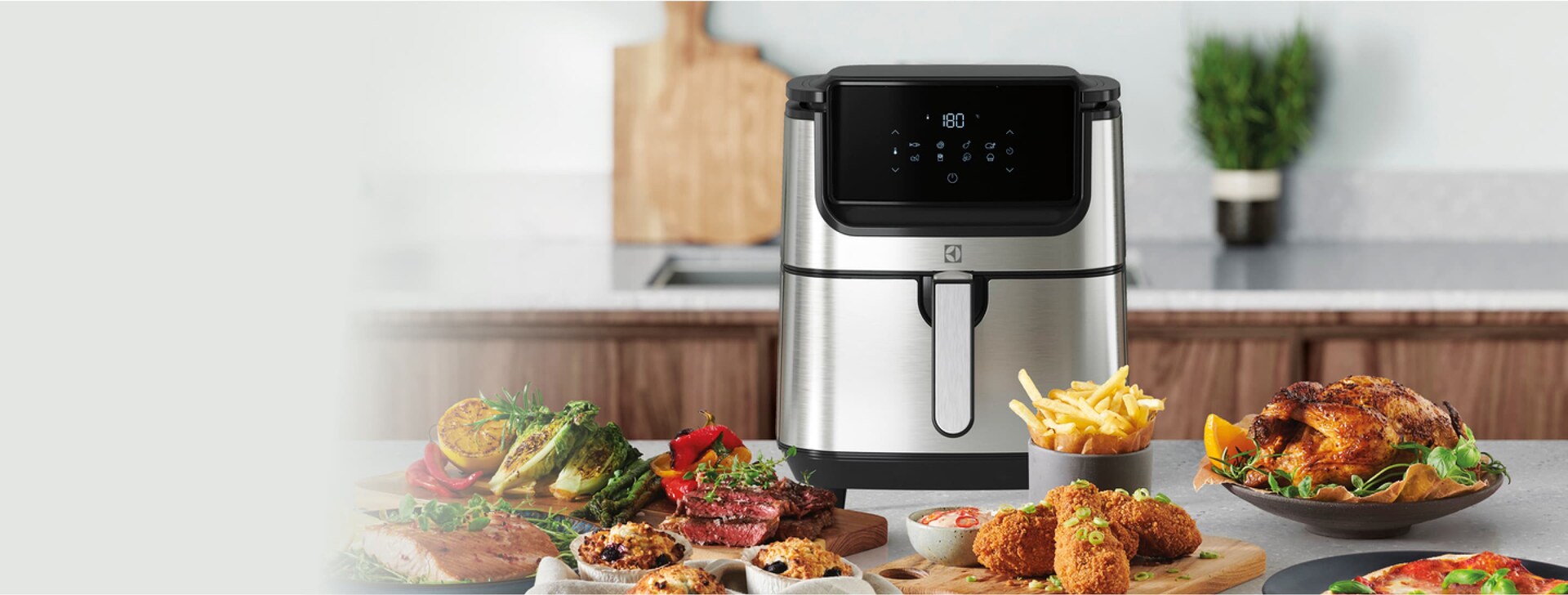 Electrolux Airfryer on a kitchen counter 